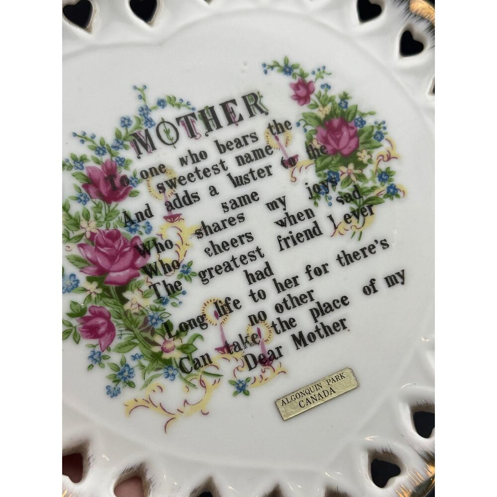 Vintage Decorative "Mother" Souvenir Plate - Picture 6 of 6